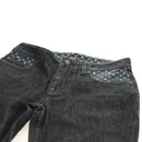 LOUIS VUITTON Broek Denim Zwart Meerkleurig LV Auth 165311V-3