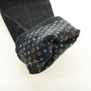 LOUIS VUITTON Broek Denim Zwart Meerkleurig LV Auth 165311V-8