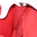 CELINE Hand Bag Leather 2way Red Gold Auth 165350-24