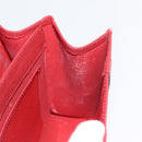 CELINE Hand Bag Leather 2way Red Gold Auth 165350-25