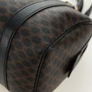 CELINE Macadam Canvas Hand Bag PVC Leather 2way Black Gold Auth 165352A-17