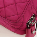 PRADA Chain Shoulder Bag Nylon Pink Silver Auth 165354V-18