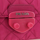 PRADA Chain Shoulder Bag Nylon Pink Silver Auth 165354V-19