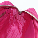 PRADA Chain Shoulder Bag Nylon Pink Silver Auth 165354V-24