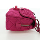 PRADA Chain Shoulder Bag Nylon Pink Silver Auth 165354V-4