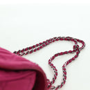 PRADA Chain Shoulder Bag Nylon Pink Silver Auth 165354V-14