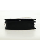 PRADA Chain Sequin Shoulder Bag Leather Black Silver Auth 165358-5