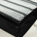 PRADA Chain Sequin Shoulder Bag Leather Black Silver Auth 165358-16