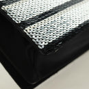 PRADA Chain Sequin Shoulder Bag Leather Black Silver Auth 165358-17