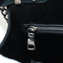 PRADA Chain Sequin Shoulder Bag Leather Black Silver Auth 165358-24