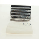 PRADA Chain Sequin Shoulder Bag Leather Black Silver Auth 165358-12