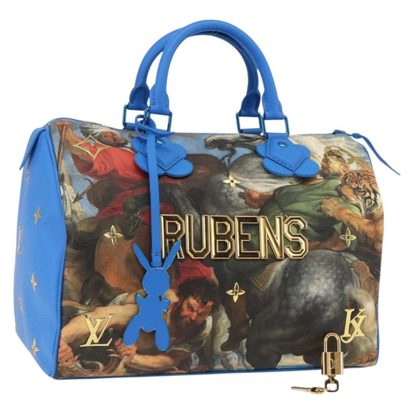 LOUIS VUITTON Masters Collection RUBENS Speedy 30 Bag Blue M43305 Auth 165359SM
