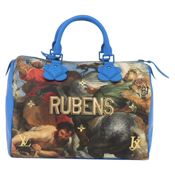 LOUIS VUITTON Masters Collection RUBENS Speedy 30 Bag Blue M43305 Auth 165359SM