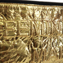 CHANEL Clutch Bag Leather Gold CC Auth 165360M-18