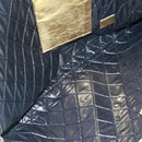 CHANEL Clutch Bag Leather Gold CC Auth 165360M-8