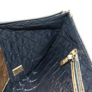 CHANEL Clutch Bag Leather Gold CC Auth 165360M-23
