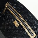 CHANEL Clutch Bag Leather Gold CC Auth 165360M-25