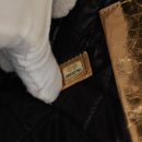 CHANEL Clutch Bag Leather Gold CC Auth 165360M-10