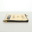 CHANEL Clutch Bag Leather Gold CC Auth 165360M-4