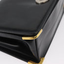 Christian Dior Shoulder Bag Calf Skin Black Gold Auth 165366-10