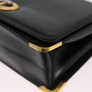 Christian Dior Shoulder Bag Calf Skin Black Gold Auth 165366-11