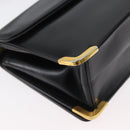 Christian Dior Shoulder Bag Calf Skin Black Gold Auth 165366-12