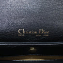 Christian Dior Shoulder Bag Calf Skin Black Gold Auth 165366-16