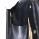 Christian Dior Shoulder Bag Calf Skin Black Gold Auth 165366-19