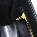 Christian Dior Shoulder Bag Calf Skin Black Gold Auth 165366-20