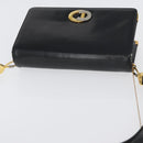 Christian Dior Shoulder Bag Calf Skin Black Gold Auth 165366-6