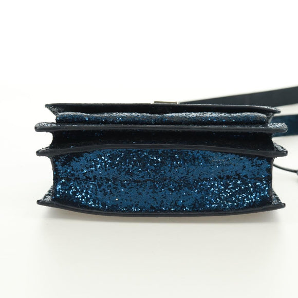 SAINT LAURENT Sunset Medium Cassandra Glitter Cassandra Bag Leather Auth 165369
