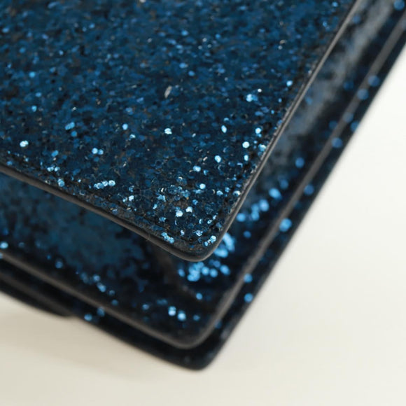 SAINT LAURENT Sunset Medium Cassandra Glitter Cassandra Bag Leather Auth 165369