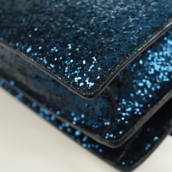 SAINT LAURENT Sunset Medium Cassandra Glitter Cassandra Bag Leather Auth 165369