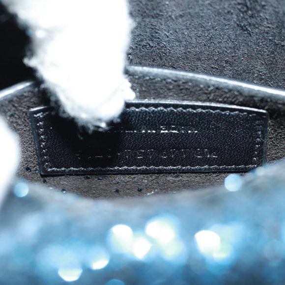 SAINT LAURENT Sunset Medium Cassandra Glitter Cassandra Bag Leather Auth 165369