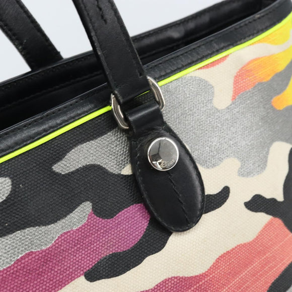 Christian Dior Anselmurail Tote Bag Canvas Multicolor Silver Auth 165371M