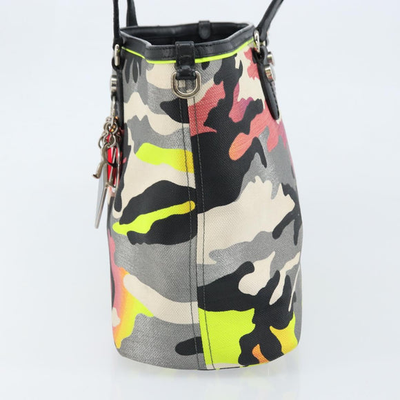 Christian Dior Anselmurail Tote Bag Canvas Multicolor Silver Auth 165371M