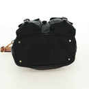 PRADA Shoulder Bag Nylon Black Gold Auth 165372V-5