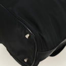 PRADA Shoulder Bag Nylon Black Gold Auth 165372V-19