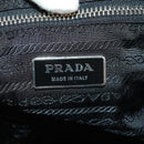 PRADA Shoulder Bag Nylon Black Gold Auth 165372V-24