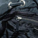 PRADA Shoulder Bag Nylon Black Gold Auth 165372V-27