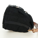 PRADA Shoulder Bag Nylon Black Gold Auth 165372V-4