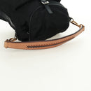 PRADA Shoulder Bag Nylon Black Gold Auth 165372V-7