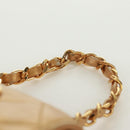CHANEL Mini Matelasse 10 Chain Handle Pouch Lamb Skin Gold CC Auth 165375V-14
