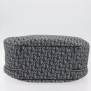 Christian Dior Trotter Canvas Hand Bag Navy Silver Auth 165376-16