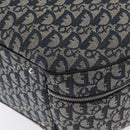 Christian Dior Trotter Canvas Hand Bag Navy Silver Auth 165376-9