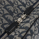 Christian Dior Trotter Canvas Hand Bag Navy Silver Auth 165376-19