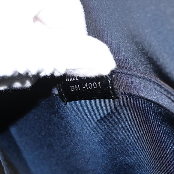 Christian Dior Trotter Canvas Hand Bag Navy Silver Auth 165376