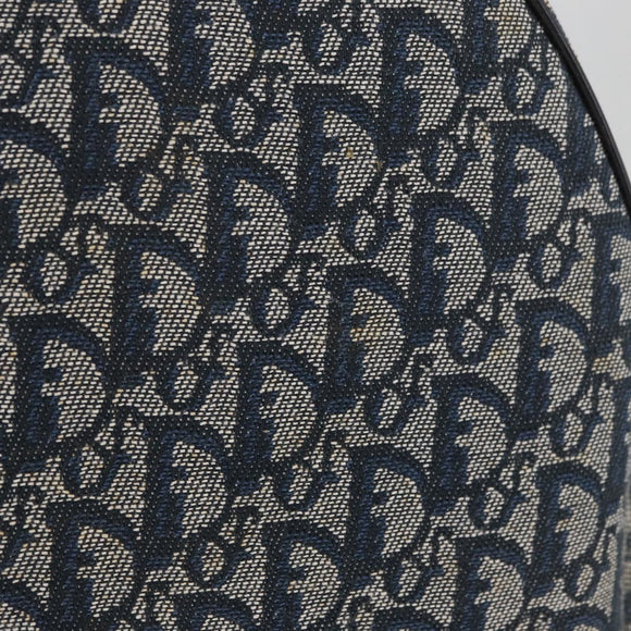 Christian Dior Trotter Canvas Hand Bag Navy Silver Auth 165376