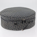 Christian Dior Trotter Canvas Hand Bag Navy Silver Auth 165376-7