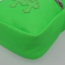 Chrome Hearts Takamini Shoulder Bag Leather Green Silver Auth 165377SM-16